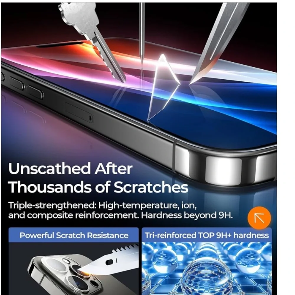 iPhone 15 Pro Max Screen Protector - MRGLAS 3+2 Packs Pro Max Screen Protector
